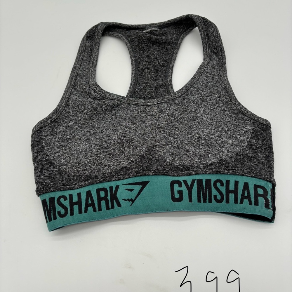 Small Gymshark Flex Sports Bra Grey Black Teal GLSB024‎